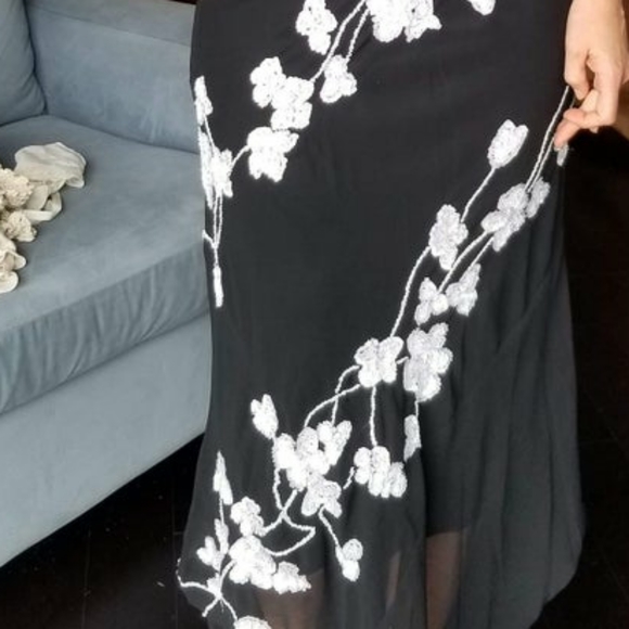 Vintage Black Bias Cut Marina Bresler Dress - Picture 2 of 10